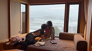 secretly filming girlfriend's yukata change at onsen