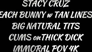 stacy cruz's hairy cunt and epic euro tits pounded pov