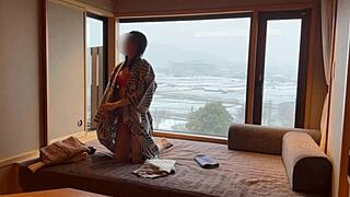secretly filming girlfriend's yukata change at onsen