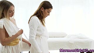 I finger and lick her wet mormon teen box in taboo lesbian play