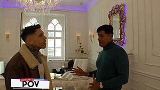 Curvy babe with big natural tits and pussy lips rides big cock cowgirl then mmf doggystyle group fun