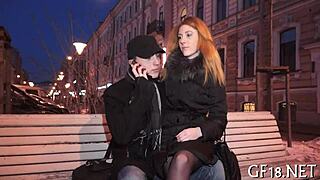 Her boyfriend enters the couple's playful competition game