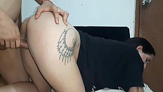 Colombian Big Ass Stepsister Bent Over Deepthroat Doggystyle Filled with Cum