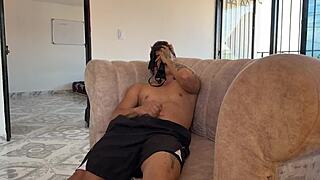 hermanastro what u doin with my panties lil stepsis catches me strokin to her panties n wants hard fuck