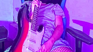 rockera puta teases her emo curves in softcore solo play