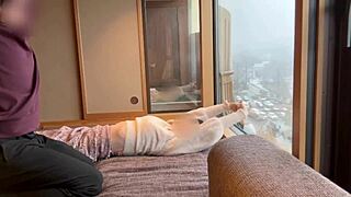 secretly filming girlfriend's yukata change at onsen