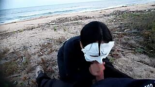 summer beach anal creampie with slutty assfucking and cum inside