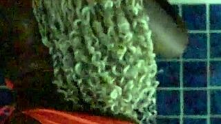 curvy ebony milf's dripping pussy takes ripped clothes quickie pounding