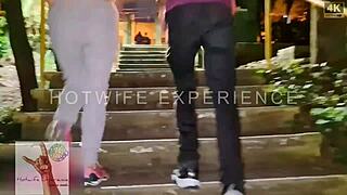 Horny Tattooed Wife Fucks BBC Lover Public Square