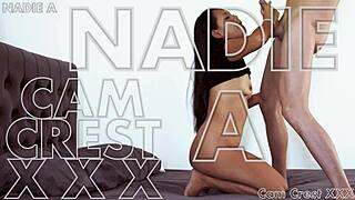 Cam crest sprays cum over nadie's sweet juicy ass in free session
