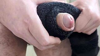 Feels So Real This Towel Dripping with Massive Closeup Cumshot Explosion