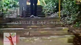 Horny Tattooed Wife Fucks BBC Lover Public Square