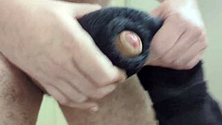 Feels So Real This Towel Dripping with Massive Closeup Cumshot Explosion