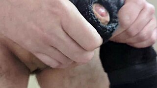 Feels So Real This Towel Dripping with Massive Closeup Cumshot Explosion