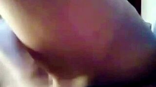 Hot housewife masturbates wildly with cucumber