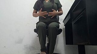 doctor, your hairy pussy looks so wet while you masturbate for me in hospital