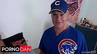 I celebrate Cubs victory pounding Cecilia in steamy double trouble threesome