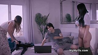 TWO BUSTY ASIAN MILFS SUCK HUGE COCKS IN FREE USE ORAL ORGY!!