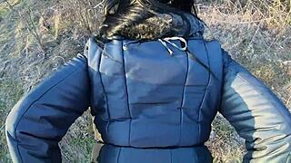 risky outdoor housewife milf deepthroats huge cocks gets cum facials swallows in lingerie compilation