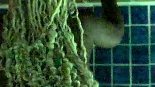 curvy ebony milf's dripping pussy takes ripped clothes quickie pounding