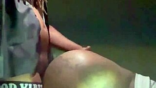 Big ass ebony bent over in Beale Street garage takes sloppy creampie doggystyle from huge cock