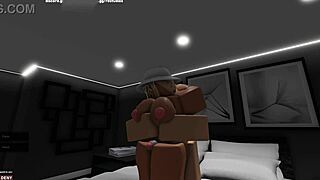 roblox girlfriend's big ass and tits bounce wild on my monster cock