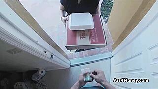 desperate teen delivers pizza blowjob trades sex for quick cash