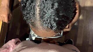 Ebony secretary slut rides boss bareback bwc deep