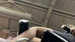 chubby teen fingers fat pussy hardcore during public outdoor workout