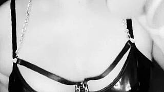 pamela the latina amateur stuffs dildo deep in her wet hole