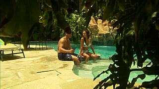 carmen luvana: honey i brought this chick home, let's share her pussy together outdoors