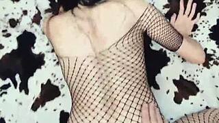 wife enjoys homemade anal doggystyle bent over in stockings pov