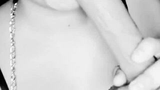 pamela the latina amateur stuffs dildo deep in her wet hole