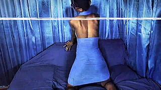 double black cocks tag team teen's all holes! pussy mouth filled with monster meat in socks