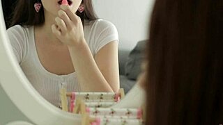 Shanty's Shaved Pussy Dripping as Blonde Teen Fingers Herself in Lingerie