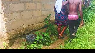 Watch My African Stepbrother Pound This BBW Black Big Tits Whore Bent Over in Leaked Outdoor Doggystyle Frenzy