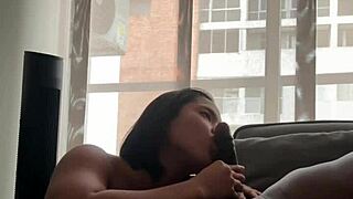 stepdad's monster cock stretching my tight teen mouth feels amazing