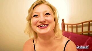 i'm the cute busty coed getting pussy and ass pounded with jizz facial