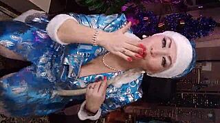 fucking aimee santa claus gets her pussy stretched by huge cock up close during christmas roleplay