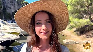 young french slut hellolimoon craves intense brunette pounding