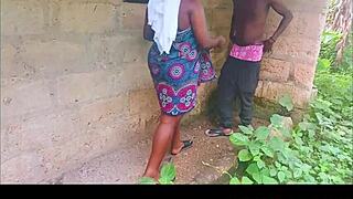 Watch My African Stepbrother Pound This BBW Black Big Tits Whore Bent Over in Leaked Outdoor Doggystyle Frenzy