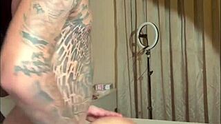 Ever wonder how a big ass blonde bombshell devours tattooed stud's cock shaking her curves wildly?