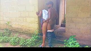 Watch My African Stepbrother Pound This BBW Black Big Tits Whore Bent Over in Leaked Outdoor Doggystyle Frenzy