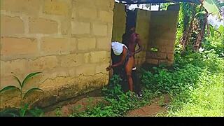 Watch My African Stepbrother Pound This BBW Black Big Tits Whore Bent Over in Leaked Outdoor Doggystyle Frenzy