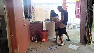 wife left maid couldnt resist my huge erect cock