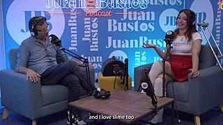 colombian babe fights intense sybian orgasm moans screams before bdsm shibari juan bustos podcast