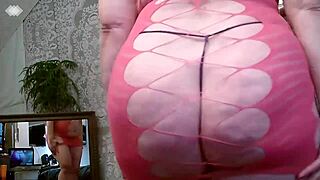 thick curvy dawnskye tempts in lingerie with naughty solo tease