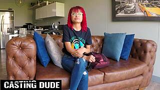 Nerdy Redhead Latina Devours Massive Cock POV