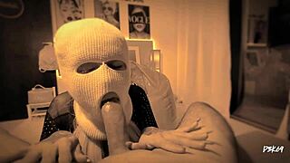 latina girlfriend deepthroats huge cock gagging cumshot pov creampie finish