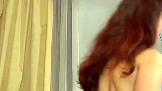 busty brunette teen shows off her hairy beaver moaning cutely!